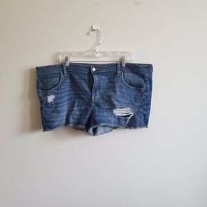 Mossimo distressed jean shorts